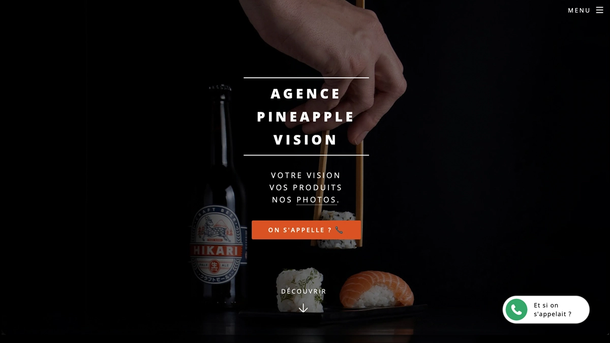 Site internet Agence Pineapple Vision